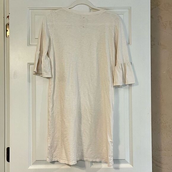 Velvet By Graham & Spencer Vintage Slub Cotton Dress Quarter Bell Sleeve Small - Picture 3 of 10